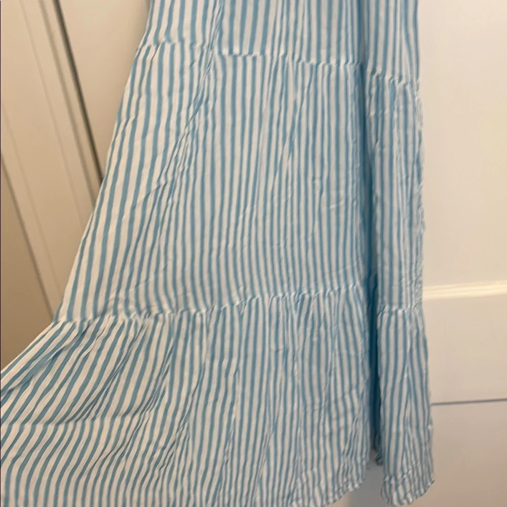 Raviya Blue and White Striped Cover-up Dress